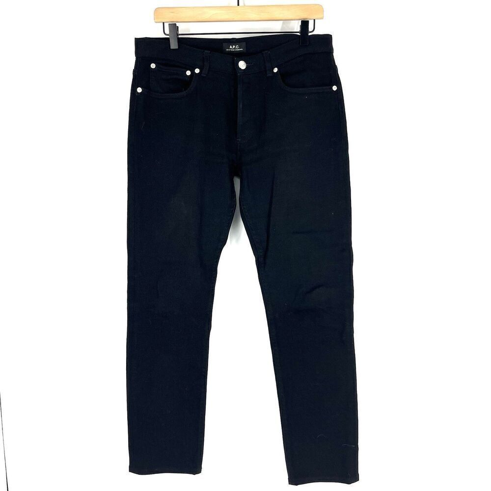 APC Jeans Size 31x29 Mens Black Petit New Standard Straight Leg Denim Mid Rise
